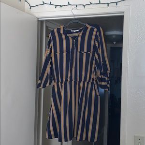 blue and yellow dress